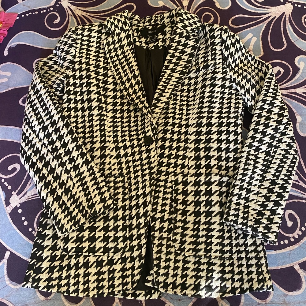 Forever 21 Houndstooth Blazer